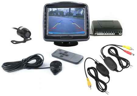 MasterPark 601-W - беспроводная камера заднего вида на авто с монитором 3.5 дюйма (камера заднего хода на автомобиль) в подарочной упаковке 19848127413197