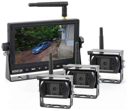 AVEL Беспроводной HD комплект (3 камеры+монитор) AVS111CPR + 2 x AVS105CPR для грузового транспорта 19848128780241