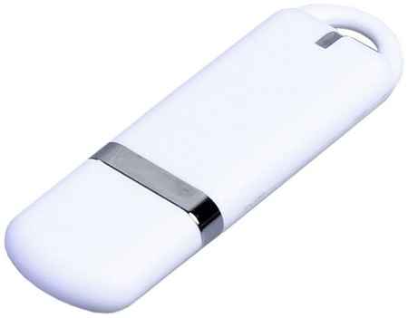 Классическая флешка soft-touch с закругленными краями (128 Гб / GB USB 2.0 Белый/White 005) 19848137579104