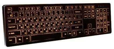 Dialog Katana Клавиатура KK-ML17U - Multimedia, с янтарной подсветкой клавиш, USB, черная