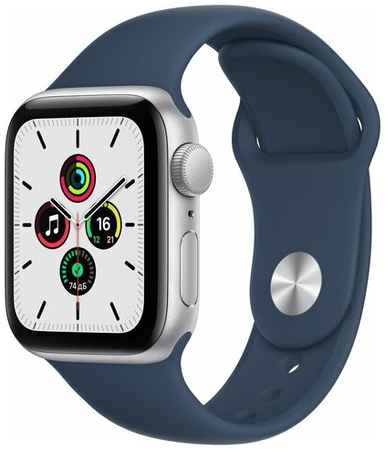 Умные часы Apple Watch SE GPS 40мм Aluminum Case with Sport Band RU, серебристый/синий омут 19848145679268