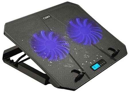 Охлаждающая подставка для ноутбука CBR CLP 15512D 370x265x32 мм, 2xUSB, вентиляторы2*110 мм, 51 CFM, LED.LCD дисплей 19848148352935