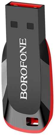 Флешка Borofone BUD2 64 ГБ, 1 шт., черный/красный 19848150768448