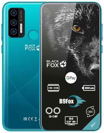 Смартфон Black Fox B9Fox 2/32 ГБ, Dual nano SIM, бирюзовый 19848150777917