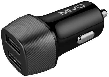 Автомобильное зарядное устройство Mivo MU-341, адаптер на 2 USB, АЗУ 2.4А