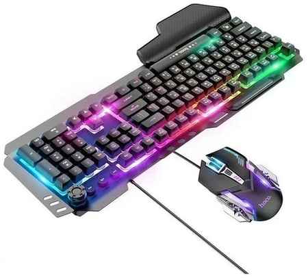 Игровая клавиатура и мышь HOCO GM12 Light and shadow RGB (русская версия)