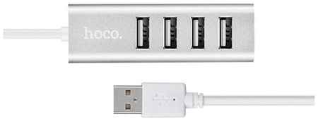 Хаб Hoco HB1 Line Machine USB to 4xUSB - Серебристый (silver usb) 19848166055800