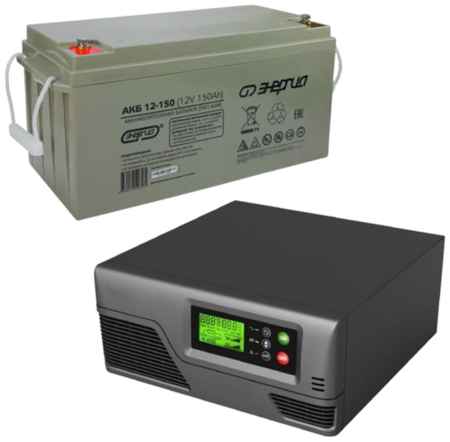 Интерактивный ИБП Ecovolt SMART 812 в комплекте с аккумулятором Энергия АКБ 12-150 12V 800Вт/150 А*ч