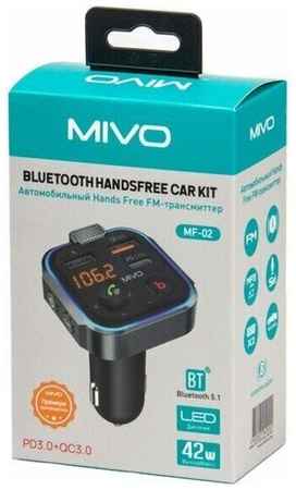 Mivo Fm трансмиттер авто, блютуз для автомагнитолы, зарядное устройство в машину, bluetooth микрофон, автомобильная фм гарнитура, модулятор для автомобиля