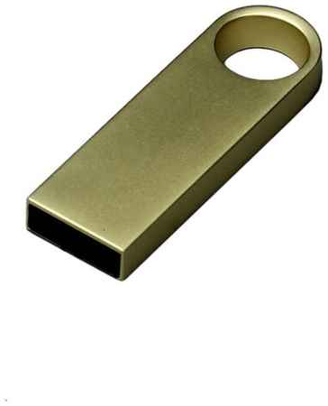 Apexto Компактная металлическая флешка с круглым отверстием (128 Гб / GB USB 2.0 Золотой mini3) 19848195327493
