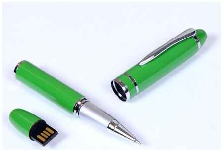 Флешка в виде ручки с мини чипом (128 Гб / GB USB 2.0 Зеленый/Green 370 Для школы) 19848195379938