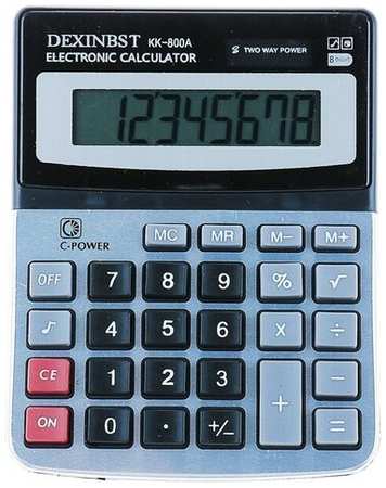 Сима-ленд Калькулятор настольный 08-разрядный KK-800A двойное питание 589585 19848196839408