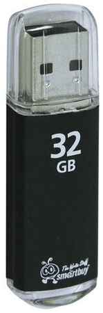 Комплект 50 шт, Флеш-диск 32 GB, SMARTBUY V-Cut, USB 2.0, металлический корпус, черный, SB32GBVC-K 19848198550675