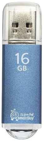 Комплект 5 шт, Флеш-диск 16 GB, SMARTBUY V-Cut, USB 2.0, металлический корпус, синий, SB16GBVC-B 19848198550683