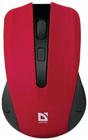 Комплект 5 шт, Мышь беспроводная DEFENDER Accura MM-935, 3 кнопки + 1 колесо-кнопка, оптическая, красная, 52937