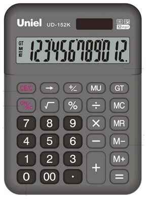 Калькулятор Uniel UD-152K CU23UB черный 19848201634691