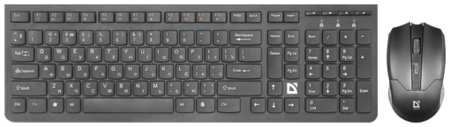 Набор беспроводной DEFENDER Columbia C-775RU, USB, клавиатура, мышь 3 кнопки + 1 колесо- кнопка, черный, 45775 19848203525441