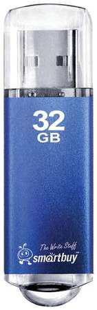 Флеш-диск 32 GB, SMARTBUY V-Cut, USB 2.0, металлический корпус, SB32GBVC-B