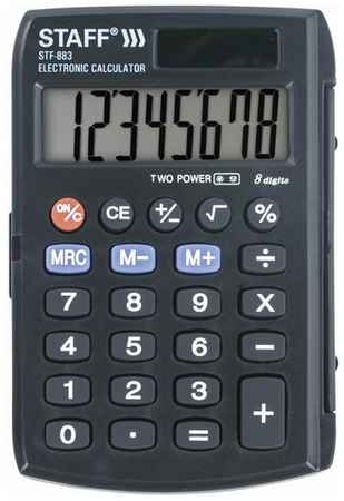 Калькулятор карманный STAFF STF-883 (95×62 мм), 8 разрядов, двойное питание, 250196