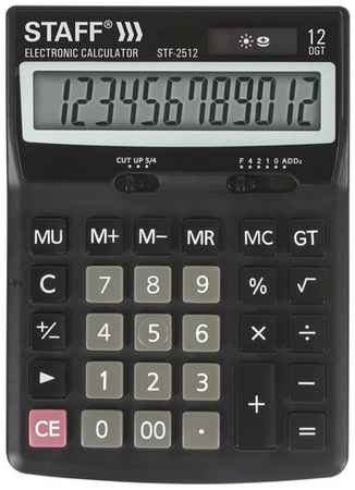 Калькулятор настольный STAFF STF-2512 (170×125 мм), 12 разрядов, двойное питание, 250136 19848203698148