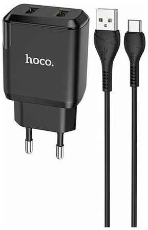 Сетевое зарядное устройство (СЗУ) Hoco N7 Speedy (2 USB) + кабель Type-C, 2.1 А