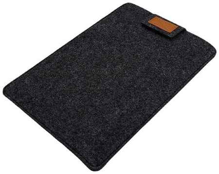 Чехол войлочный на липучке для ноутбука 13-14 дюймов, размер 34-25-2 см, черный 19848210025921