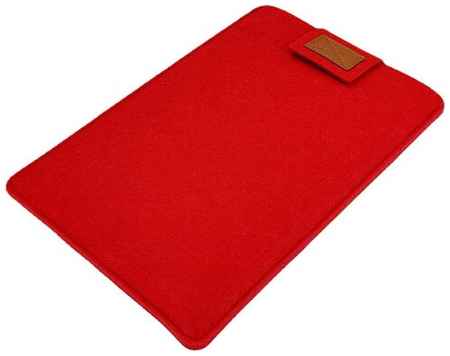 Чехол войлочный на липучке для ноутбука 15.6-16 дюймов, размер 39-29-2 см, красный 19848210042657