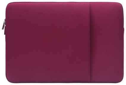 ZaMarket Чехол для ноутбука 13-14 дюймов, на молнии, из водоотталкивающей ткани, размер 36-27-2 см, бордовый 19848210042721