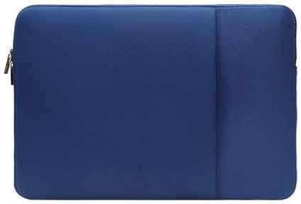 Чехол для ноутбука 15.6-16 дюймов, на молнии, из водоотталкивающей ткани, размер 39-30-2 см, синий 19848210045427