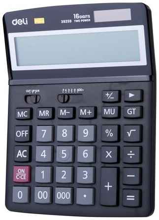 Калькулятор настольный Deli E39259 черный, 16-разрядный 19848214496566