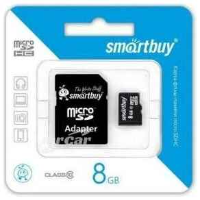 AVS Карта памяти MicroSD 8GB Smart Buy Class 10 +SD адаптер 19848217454062