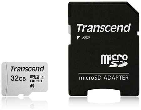 Карта памяти Transcend microSDHC 300S Class 10 UHS-I U1 (95/45MB/s) 32GB + ADP 19848218836451