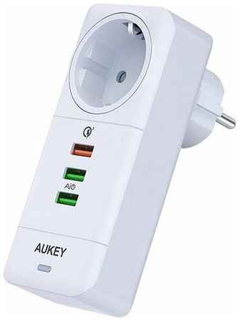 Сетевое зарядное устройство Aukey Wall Charger с европейской розеткой и 3 USB, (PA-W01)
