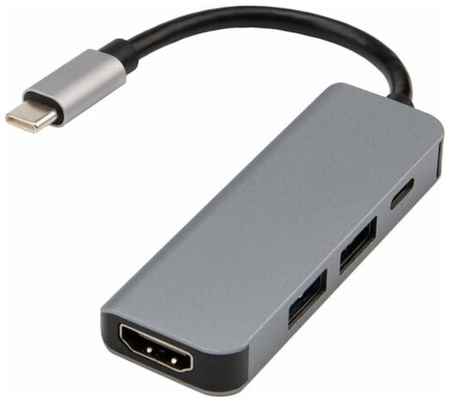 Разветвитель USB Type-C на 4 порта: 1xHDMI/2xUSB/1xType-C PD REXANT 19848221110622