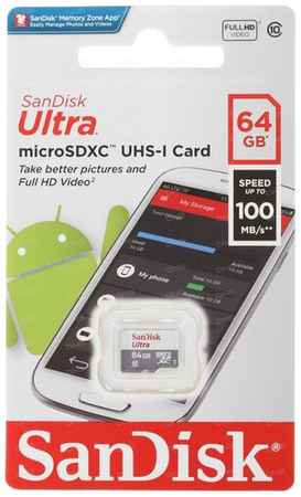Карта памяти SanDisk Ultra MicroSDXC 64Gb UHS-I без адаптера (10 класс) 19848228830503