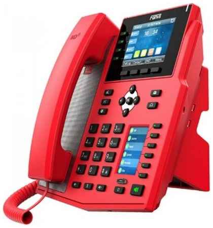 X5U-R телефон IP Fanvil IP телефон 16 линий, цветной экран 3.5″ + доп. цветной экран 2.4″, HD, Opus, 10/100/1000 мбит/с, USB, Bluetooth, PoE, красный 19848228875737