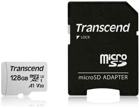 Карта памяти Transcend 300S microSDXC 128Gb UHS-I Cl10 +ад, TS128GUSD300S-A 19848234073823