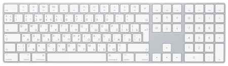 Беспроводная клавиатура Apple Magic Keyboard with Numeric Keypad серебристый, английская/русская (ISO), 1 шт 19848237806928