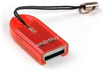 Картридер Smartbuy 710, USB 2.0 - MicroSD, красный (SBR-710-R) 19848243011333