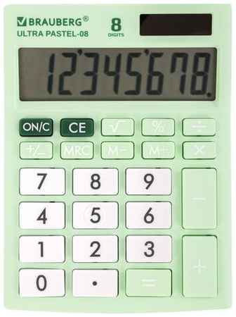 Калькулятор настольный BRAUBERG ULTRA PASTEL-08, голубой 19848247403027