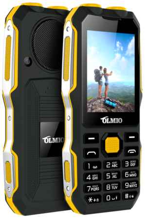 Телефон OLMIO X02, 2 SIM, черный/желтый 19848258364444