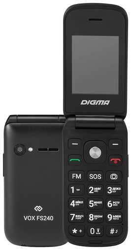 Телефон DIGMA VOX FS240 Global, 2 SIM, черный 19848259725512