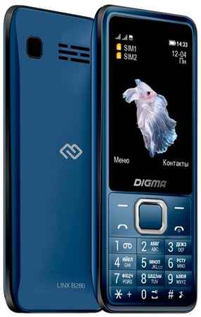 DIGMA LINX B280 RU, 2 micro SIM, синий 19848259746753