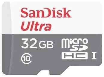 Карта памяти 32 ГБ microSDHC SanDisk Ultra Class 10 UHS-I (SDSQUNR-032G-GN3MN)