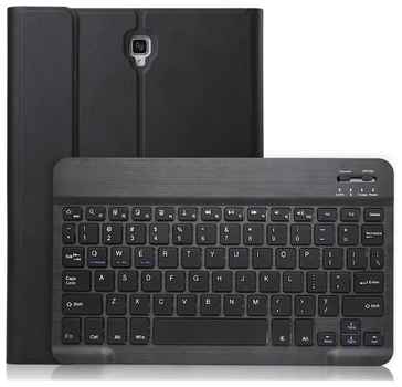 Клавиатура MyPads для Samsung Galaxy Tab A 10.5 SM-T590 (2018) / SM-T595 (2018) съемная беспроводная Bluetooth в комплекте c кожаным чехлом и пла
