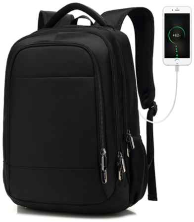 Рюкзак MyPads M038 из качественной износостойкой влагозащитной ткани «Оксфорд» для ноутбуков 15.6 / 16 / 17 дюймов молодежный городской c USB-раз