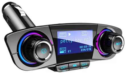 Автомобильный Bluetooth FM-трансмиттер MP3-плеер MyPads RT008 Car kit Hands-free 2xUSB-2.1A1.0A c регулятором громкости Черный 19848269602435