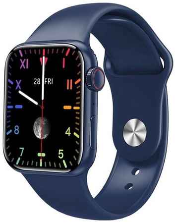Умные часы M26 Plus KUPLACE/ Smart watch M26 Plus / M26+ с полноразмерным экраном, активной боковой кнопкой и беспроводной зарядкой, синий