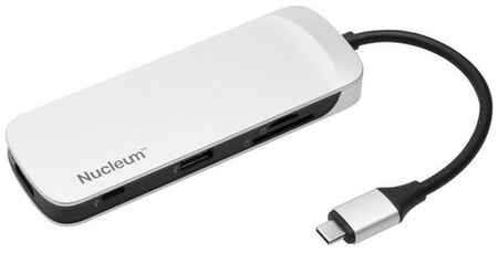 Разветвитель USB 3.0 KINGSTON Nucleum [c-hubc1-sr-en], серебристый 19848270344328