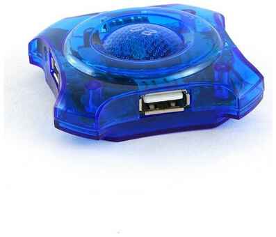 Разветвитель USB 2.0 Gembird UHB-C224, 4 порта, прозр.корпус, блистер
